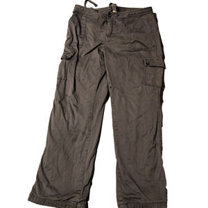 LL Bean Straight Leg Combat Military Blue Cargo Flight Pants - Women's 14